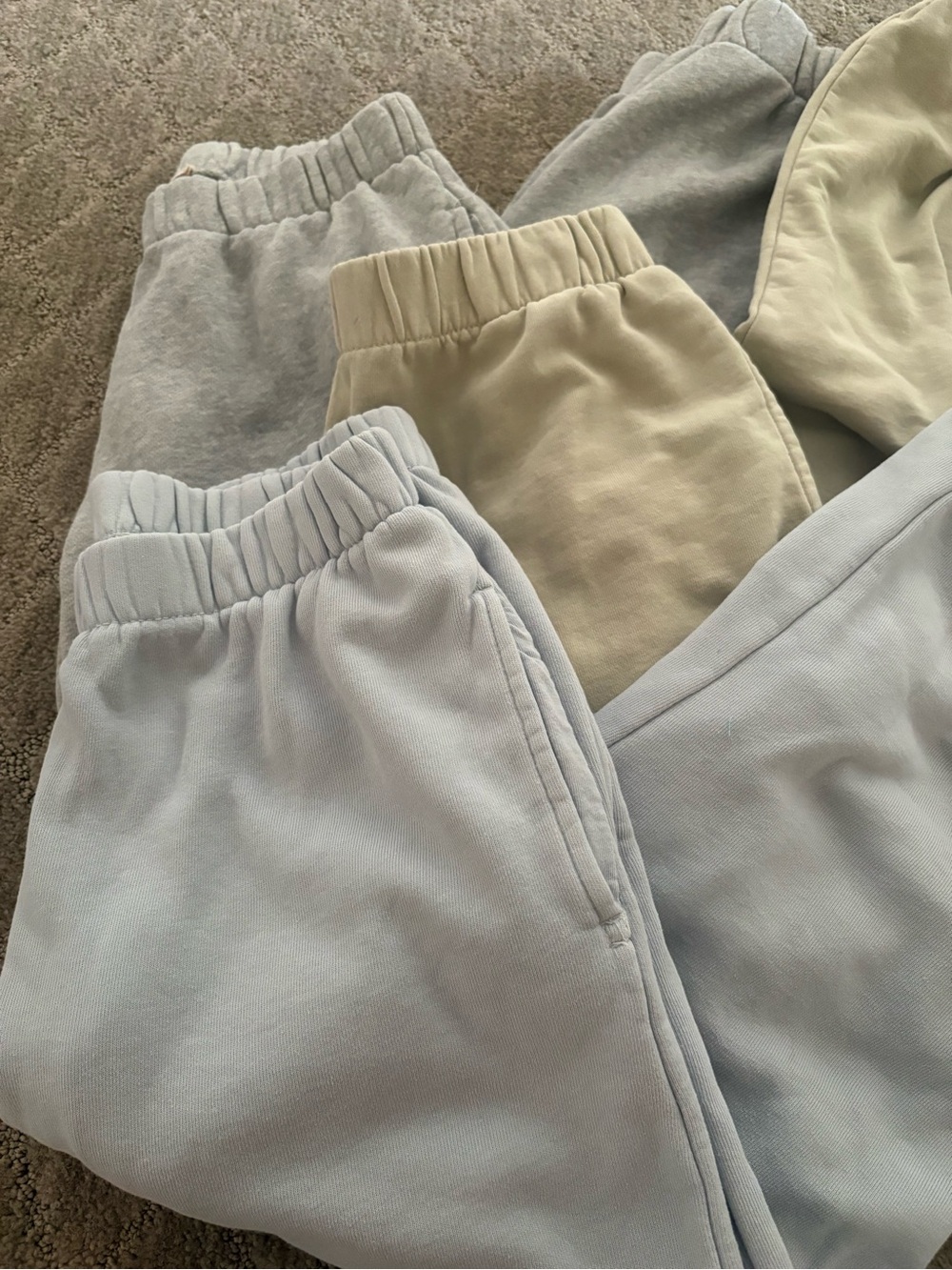 Women’s John Galt Elastic Waist Sweatpants - Light Blue, Gray & light olive